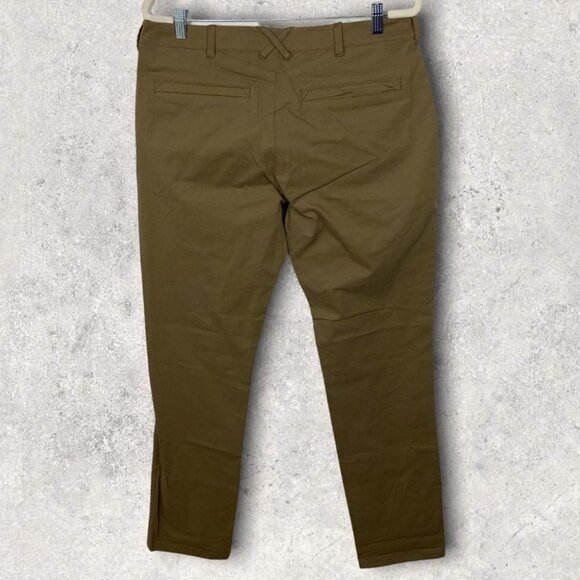 New Mack Weldon Beige Tan Chino Pants Size 34 by 34 Sandstorm Technical Stretch - Picture 5 of 11